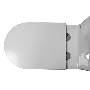 Унитаз моноблок Azario Eagle AZ-80673 белый, безободковый, с крышкой микролифт, слив торнадо купить в интернет-магазине Sanbest