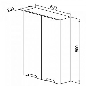 Шкаф Orange Topline Rio SNR60-02 для ванной в интернет-магазине сантехники Sanbest