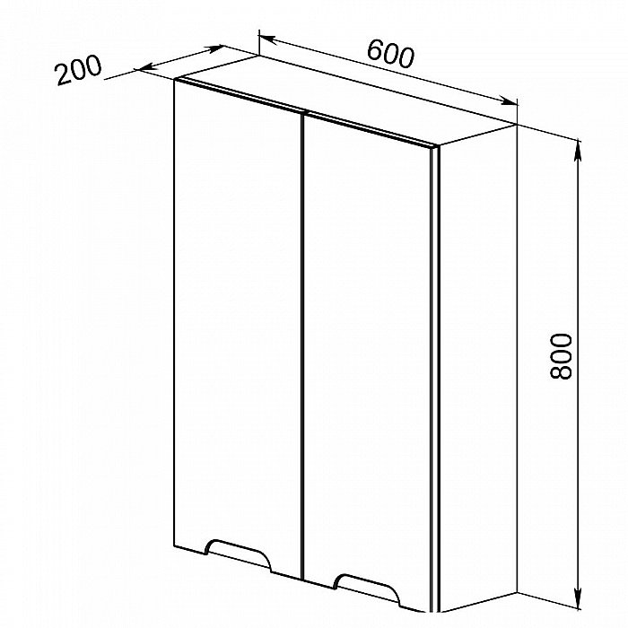 Шкаф Orange Topline Rio SNR60-02 для ванной в интернет-магазине сантехники Sanbest