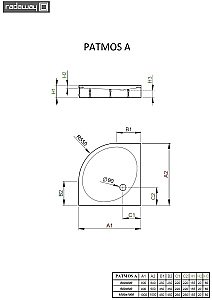 Душевой поддон Radaway Patmos A 4S11155-03 100х100 белый купить в интернет-магазине Sanbest
