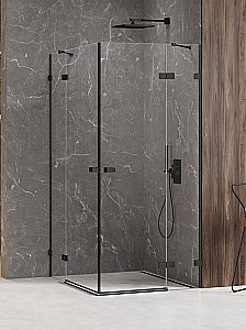 Душевой уголок NEW TRENDY AVEXA BLACK EXK-1845 110x110 стекло прозрачное/профиль черный купить в интернет-магазине Sanbest