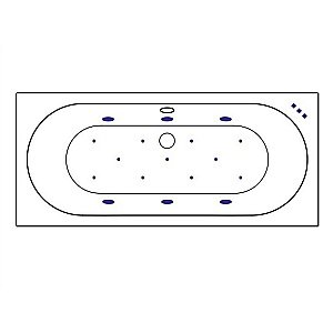 Ванна акриловая EXCELLENT Oceana Slim RELAX WAEX.OCE18S.RELAX.GL 180x80 белая с гидромассажем купить в интернет-магазине Sanbest