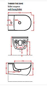 Биде подвесное ARTCERAM THE ONE THB001 01 00 bi*1 белое купить в интернет-магазине Sanbest