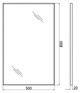 Зеркало BelBagno SPC-AL-500-800 в ванную от интернет-магазине сантехники Sanbest