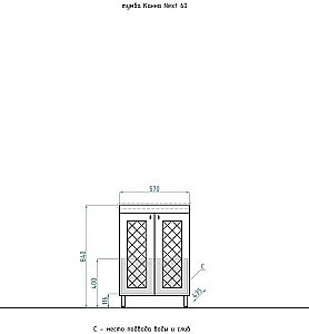 Тумба с раковиной Style Line Канна 60 для ванной в интернет-магазине Sanbest