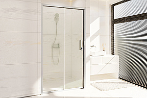 Душевая дверь Royal Bath ACCORD RB HS-T-ST 105 стекло прозрачное/профиль сатин купить в интернет-магазине Sanbest