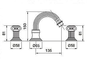 Смеситель для биде Cezares OLIMP-BBS2-01-Sw хром купить в интернет-магазине сантехники Sanbest