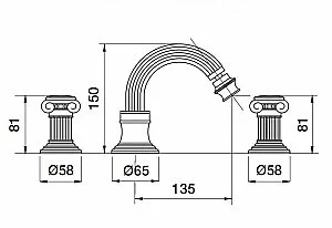 Смеситель для биде Cezares OLIMP-BBS2-01-Sw хром купить в интернет-магазине сантехники Sanbest