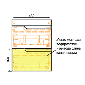 Тумба с раковиной Azario KANTRI 50/2 CS00097246 белая для ванной в интернет-магазине Sanbest