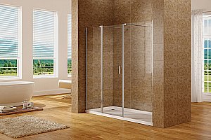 Душевая дверь Aquanet Cinetic 210 254244 стекло прозрачное/профиль хром купить в интернет-магазине Sanbest