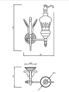 Диспенсер Migliore LUXOR 26121 хрусталь/золото купить в интернет-магазине сантехники Sanbest