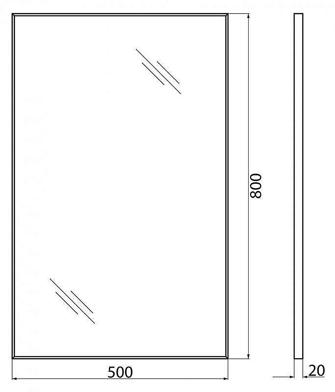 Зеркало BelBagno SPC-AL-500-800 в ванную от интернет-магазине сантехники Sanbest
