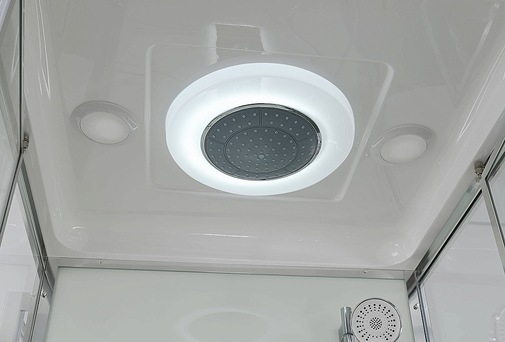 Душевая кабина AvaCan V2010LED с подсветкой, арома-лейка, прозрачная/профиль хром купить в интернет-магазине Sanbest