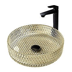 Раковина накладная ABBER Glas AK2301GG золото купить в интернет-магазине Sanbest