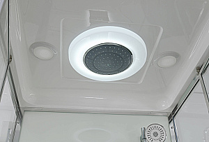 Душевая кабина AvaCan V2010LED с подсветкой, арома-лейка, прозрачная/профиль хром купить в интернет-магазине Sanbest