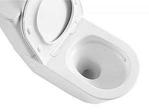 Унитаз-компакт Abber Bequem AC1112T белый, безободковый, с крышкой микролифт, слив-торнадо, с бачком купить в интернет-магазине Sanbest