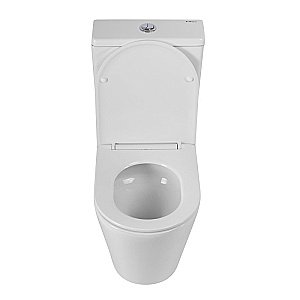 Унитаз напольный BelBagno FLAY-TOR BB2149CP-TOR/SC белый, с крышкой микролифт, с бачком, безободковый, слив-торнадо купить в интернет-магазине Sanbest