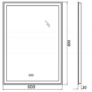 Зеркало Belbagno 60 SPC-GRT-600-800-LED-3000K-TCH-WARM подсветка, сенсор, подогрев в ванную от интернет-магазине сантехники Sanbest
