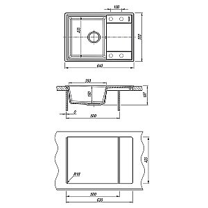 Кухонная мойка Lemark Imandra 640 9910019 антрацит купить в интернет-магазине сантехники Sanbest