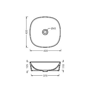 Раковина накладная Artceram Ghost 41.5 GHL001 01 90 белая с декором El moro купить в интернет-магазине Sanbest