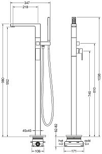 Смеситель для ванны Timo Selene 2210/17Y-CR золото матовое купить в интернет-магазине сантехники Sanbest