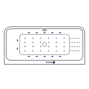 Гидромассажная ванна Excellent Arana NANO 180x85 форсунки золото купить в интернет-магазине Sanbest