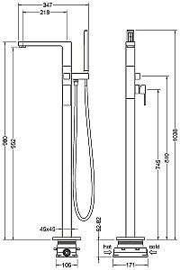 Смеситель для ванны Timo Selene 2210/17Y-CR золото матовое купить в интернет-магазине сантехники Sanbest