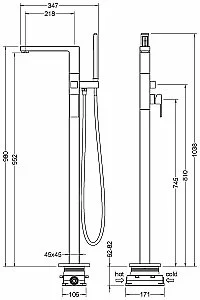 Смеситель для ванны Timo Selene 2210/17Y-CR золото матовое купить в интернет-магазине сантехники Sanbest