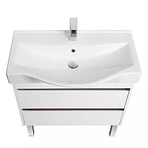 Тумба с раковиной Акватон Нортон 80 белая для ванной в интернет-магазине Sanbest