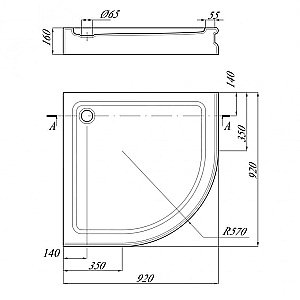 Душевой поддон Migliore 26617 92х92 белый, декор золото купить в интернет-магазине Sanbest