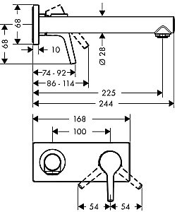 Смеситель для раковины Hansgrohe Talis S 72111000 купить в интернет-магазине сантехники Sanbest