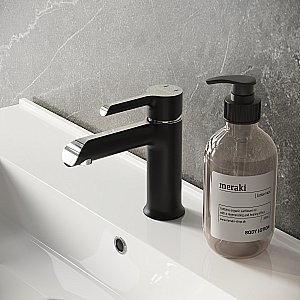 Смеситель для раковины Grossman Alba 510.K35.06.100/210 хром с черным купить в интернет-магазине сантехники Sanbest