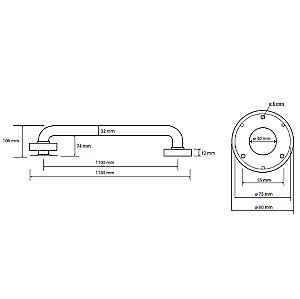 Поручень Bemeta Help 301101103 белый купить в интернет-магазине сантехники Sanbest