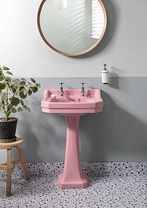 Раковина на пьедестале Burlington Bespoke B5 2TH PINK купить в интернет-магазине Sanbest