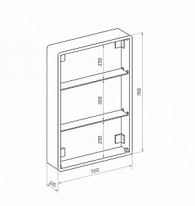 Зеркальный шкаф с подсветкой Art&Max PLATINO AM-Pla-600-800-1D-DS-F в ванную от интернет-магазине сантехники Sanbest