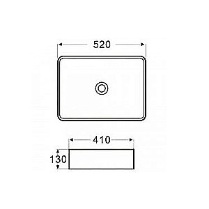Раковина накладная Azario 52 AZ2074B белая купить в интернет-магазине Sanbest