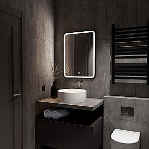 Зеркало с подсветкой и МФП ART&MAX GENOVA 60x80 в ванную от интернет-магазине сантехники Sanbest