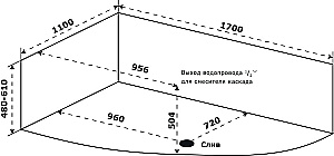 Ванна Azario Микона 170х110 белая купить в интернет-магазине Sanbest