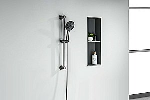 Душевой гарнитур Aquatek Лугано AQ2022BGM оружейная сталь купить в интернет-магазине сантехники Sanbest