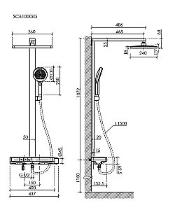 Душевая система Sancos Vos SC6100CH хром купить в интернет-магазине сантехники Sanbest