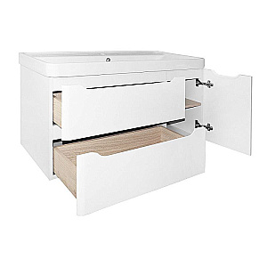 Тумба с раковиной Azario Lotos 100/2 CS00093902 белая для ванной в интернет-магазине Sanbest