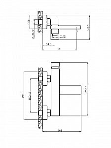 Смеситель для ванны Agger Great A2810044 купить в интернет-магазине сантехники Sanbest