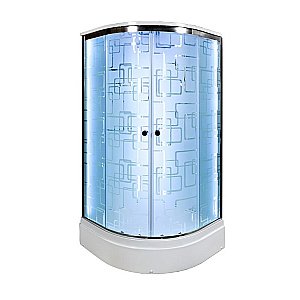 Душевая кабина DTO EM2780LED+GM 80х80 с подсветкой и гидромассажем купить в интернет-магазине Sanbest