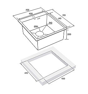 Мойка кухонная Paulmark FAVOR PM214551-BG брашированное золото купить в интернет-магазине сантехники Sanbest