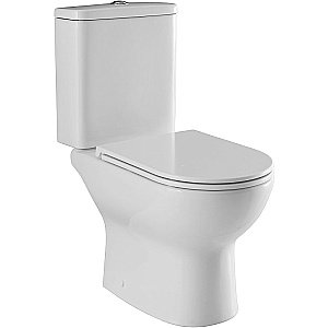 Унитаз напольный Aquanet Ray 326011 безободковый, с бачком, с крышкой микролифт, слив торнадо купить в интернет-магазине Sanbest