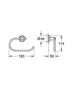 Держатель туалетной бумаги Grohe Essentials Authentic 40657001 купить в интернет-магазине сантехники Sanbest