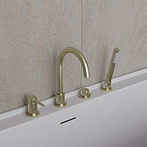 Смеитель для ванны Oliveeka Y OL-669017-BG золото матовое купить в интернет-магазине сантехники Sanbest