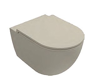 Унитаз подвесной Isvea VEA Rondo 10VA02002SV-2K слоновая кость матовый, безободковый купить в интернет-магазине Sanbest