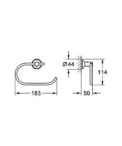 Держатель туалетной бумаги Grohe Essentials Authentic 40657001 купить в интернет-магазине сантехники Sanbest