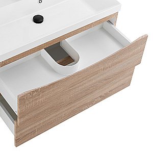 Тумба с раковиной Belbagno MARINO 80 2C-SO/BB800/450-LV-MR-AST Rovere Bianco для ванной в интернет-магазине Sanbest